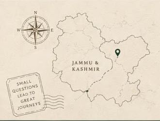 Illustrated map of Jammu and Kashmir