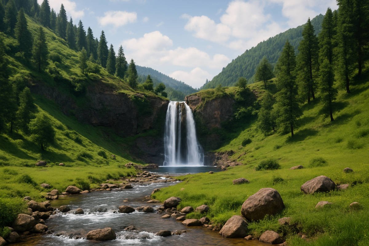 Darhal Waterfall & Shadra Sharief, Rajouri